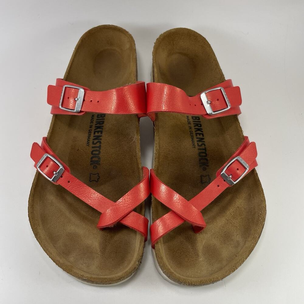 Birkenstock Mayari Classic Matte Red Toe Loop Slide Sandals Womens 42, 11-11.5